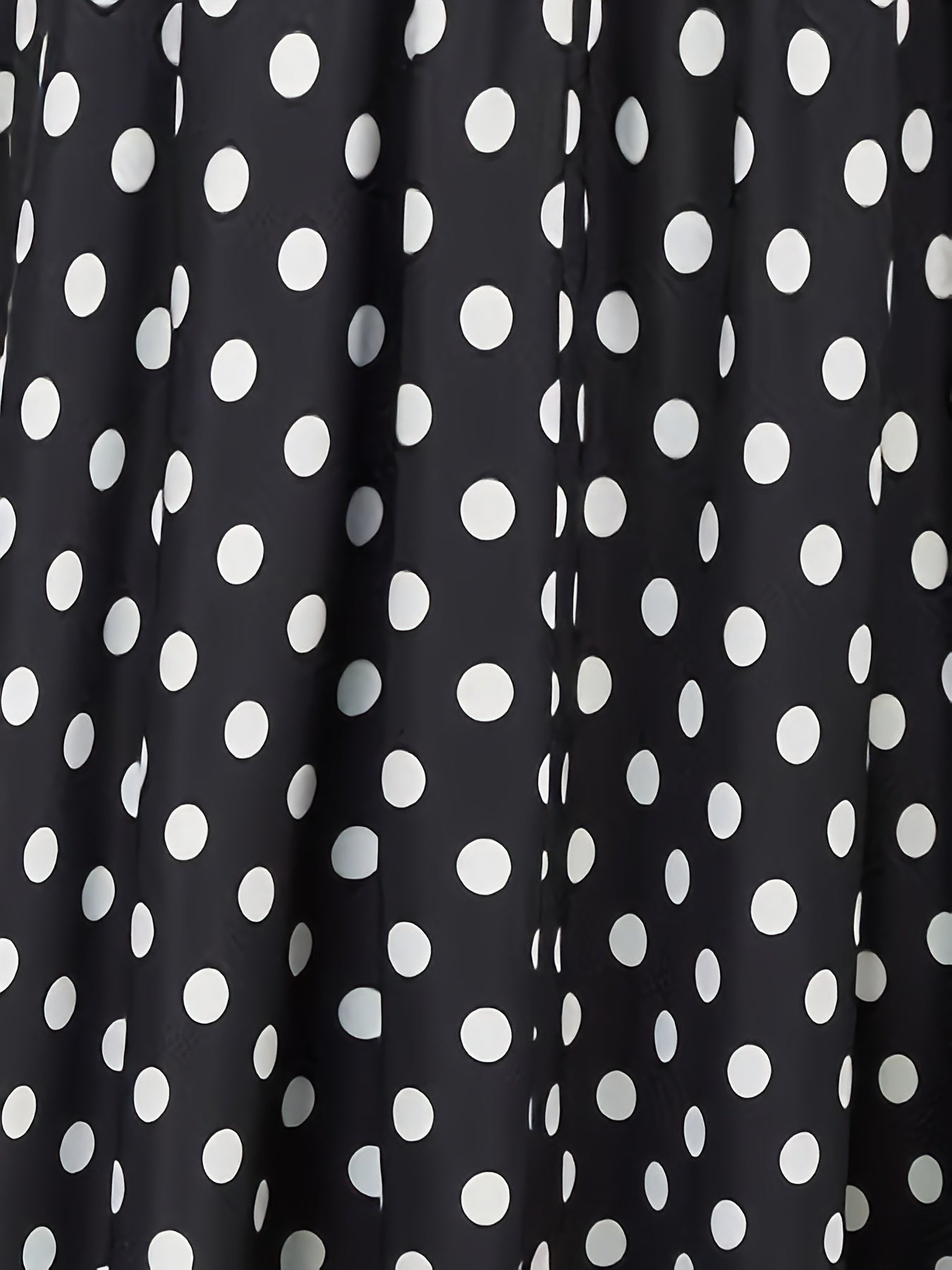 Gestippelde Rok Met Hoge Taille En Uitlopende Zoom, Elegante Knoop Ruches Zoom Midi Rok, Dameskleding